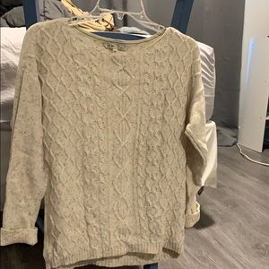 Fat Face Cream Knit 3/4th sleeve fall sweater